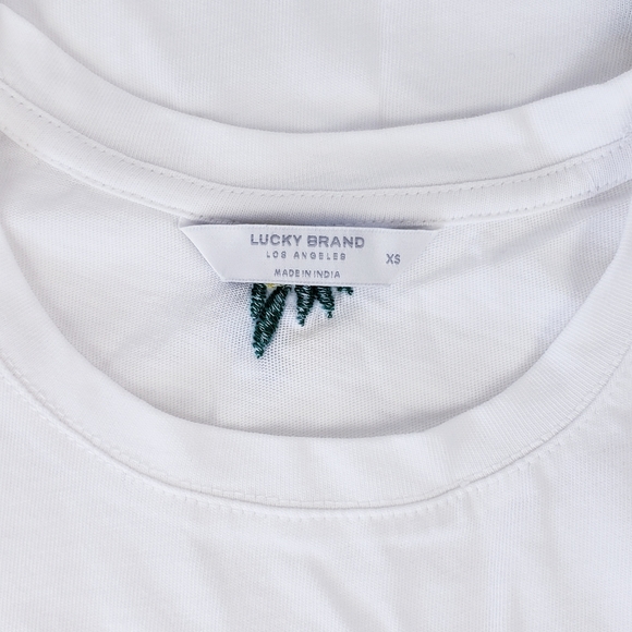 Lucky Brand Embroidered Lemon 🍋 😋 T-Shirt - Picture 5 of 6